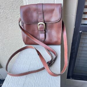 Classic Brown Leather Crossbody Bag